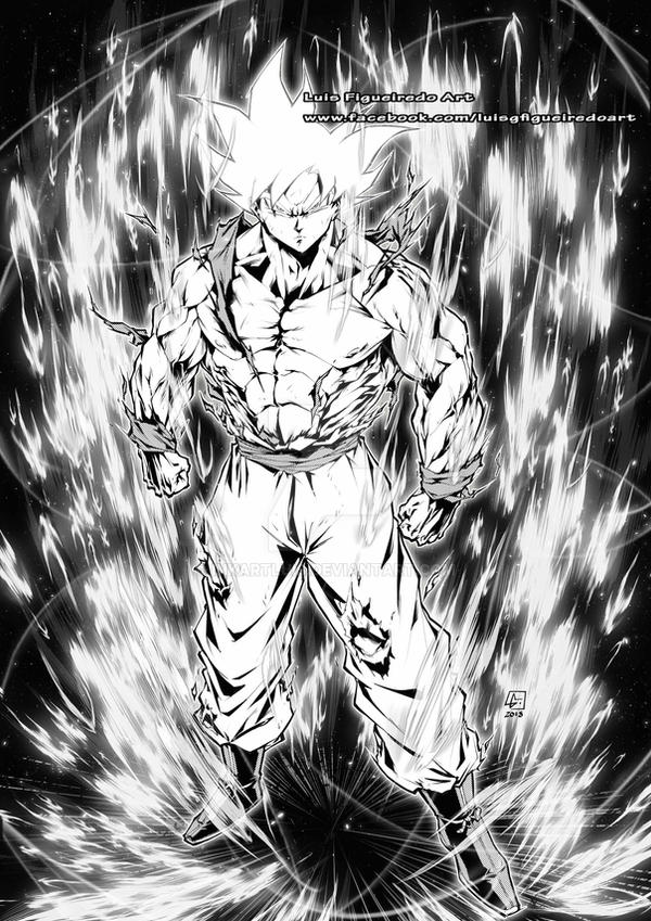 Goku ultra instinct silver by inkartluis on