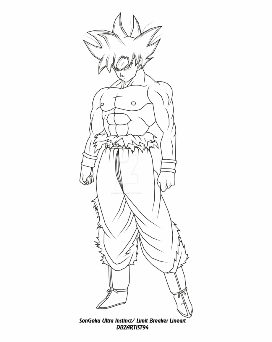 Collection of goku ultra instinct coloring pages