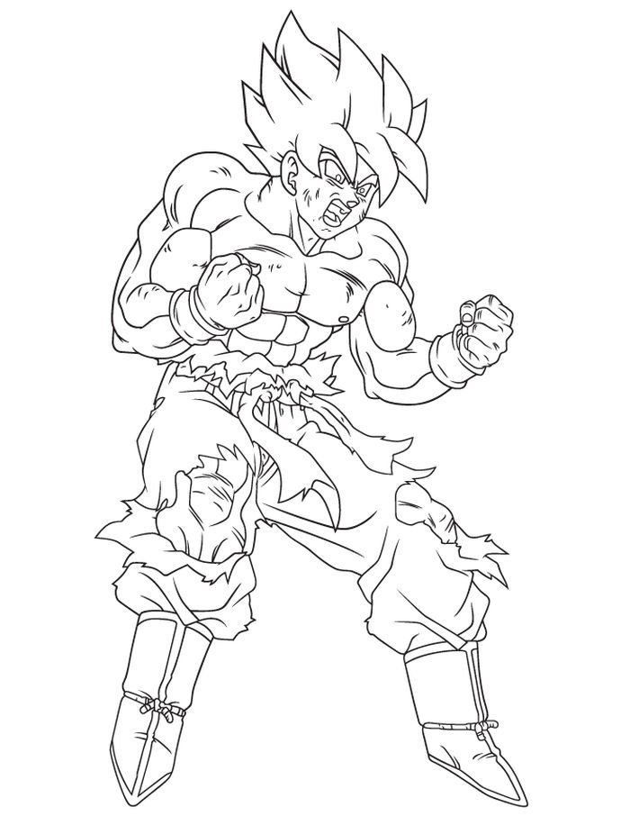 The kindly goku coloring pages pdf