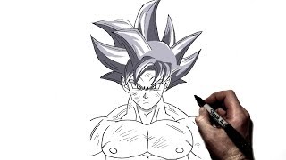 How to draw goku ultra instinct step by step dragonball