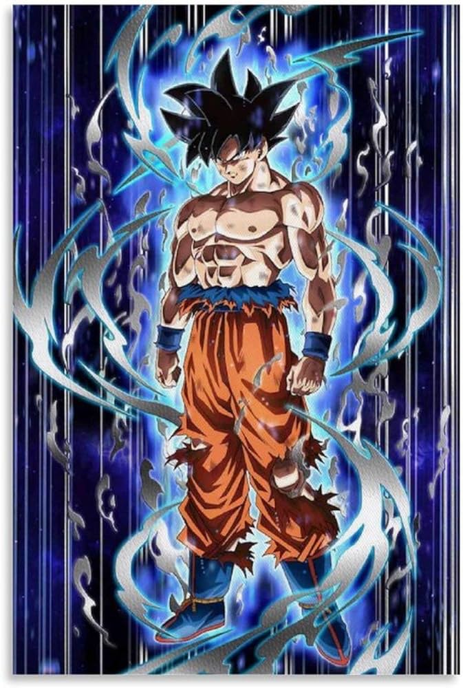 Liulang dragon ball super de goku ultra instinto canvas art poster and wall art picture print modern family room der poster x inches x cm home kitchen