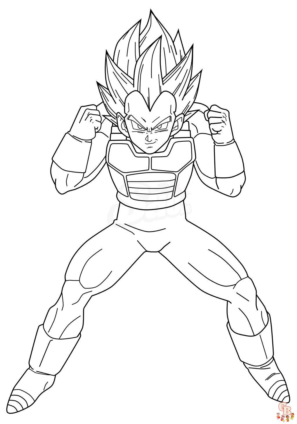 Unleash your creativity with vegeta dragon ball z coloring pages