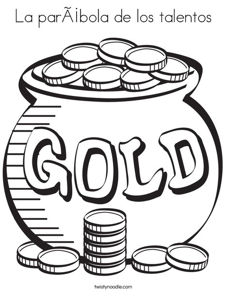 La parãbola de los talentos coloring page