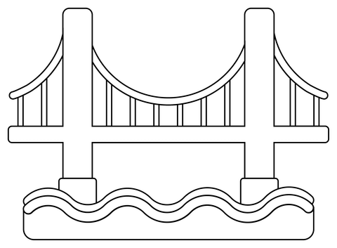 Golden gate bridge coloring page free printable coloring pages