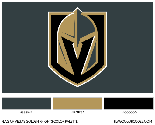 Vegas golden knights flag color codes