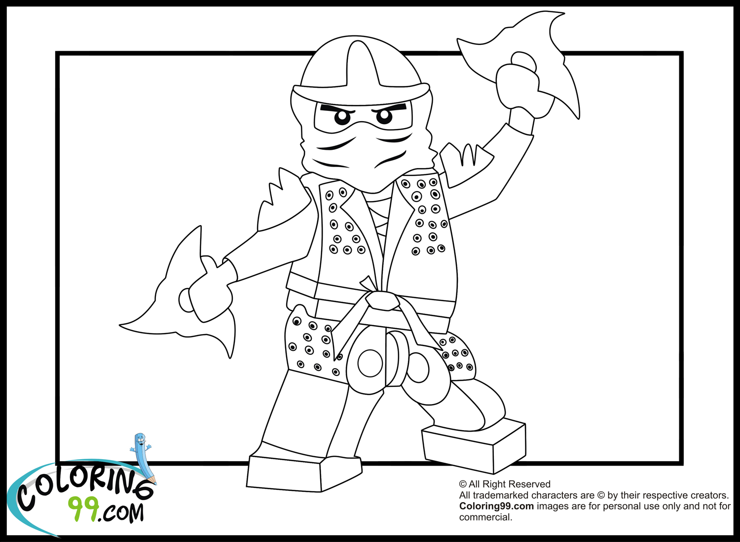 Lego ninjago lloyd the green ninja coloring pages team colors
