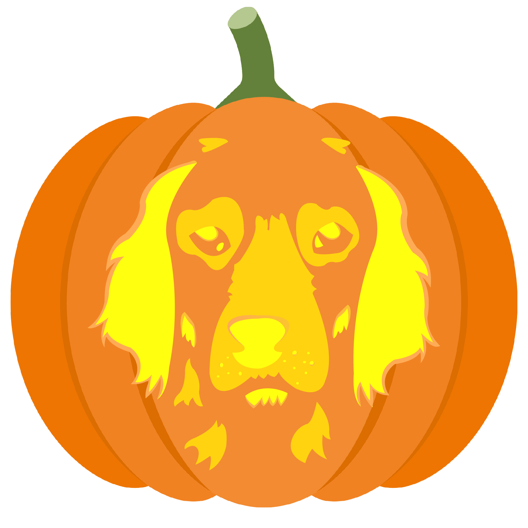 Dog pumpkin stencil free printable papercraft templates