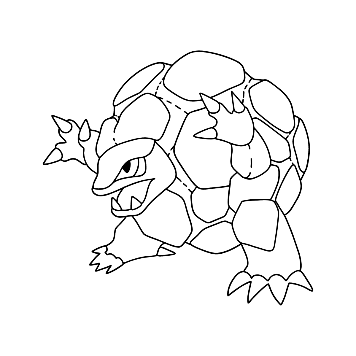 Pokemon go golem coloring page â online and print for free