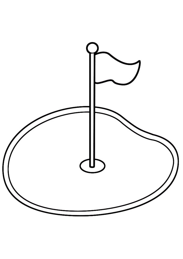 Coloring pages golf hole coloring page