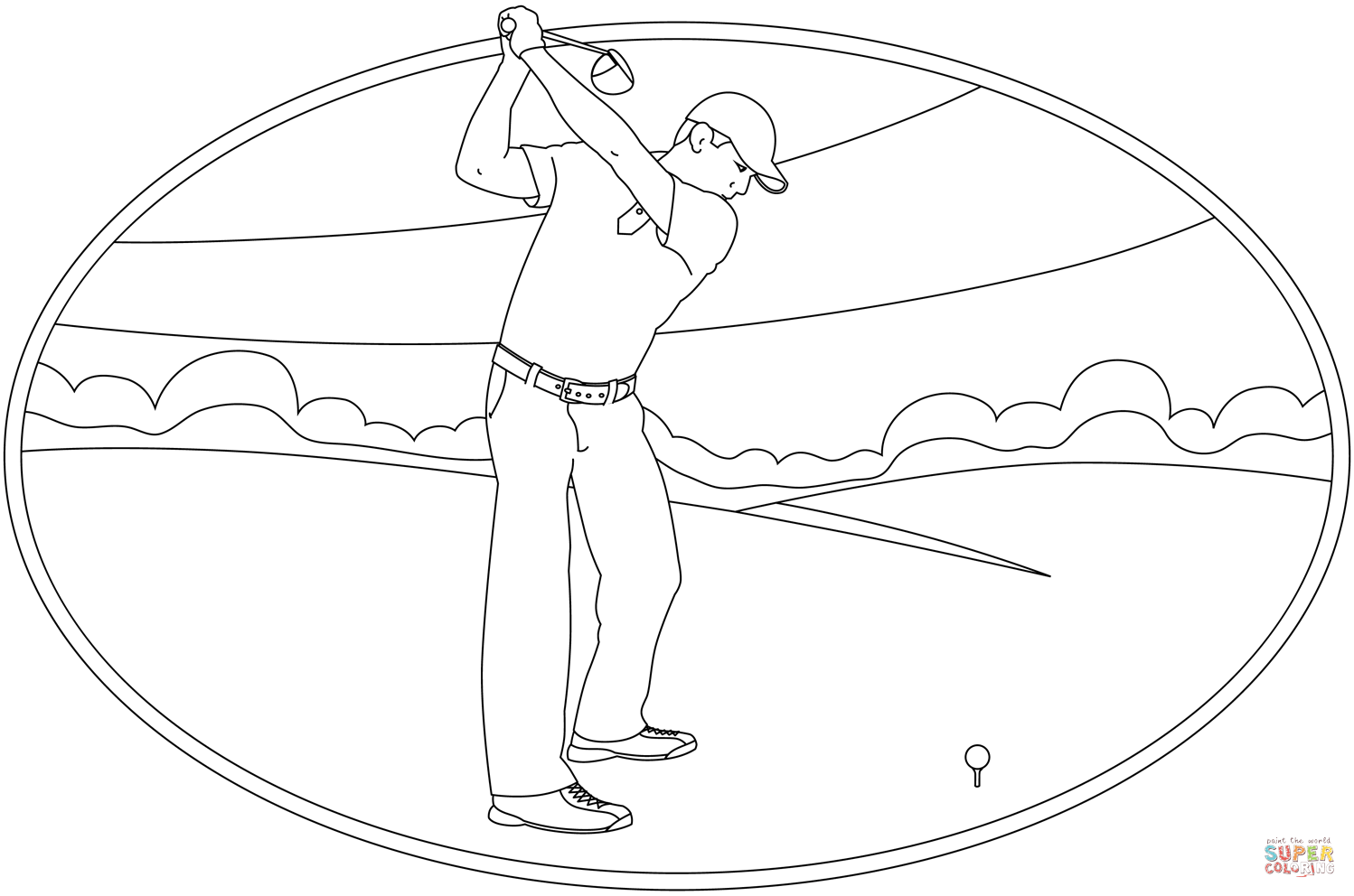 Golf coloring page free printable coloring pages