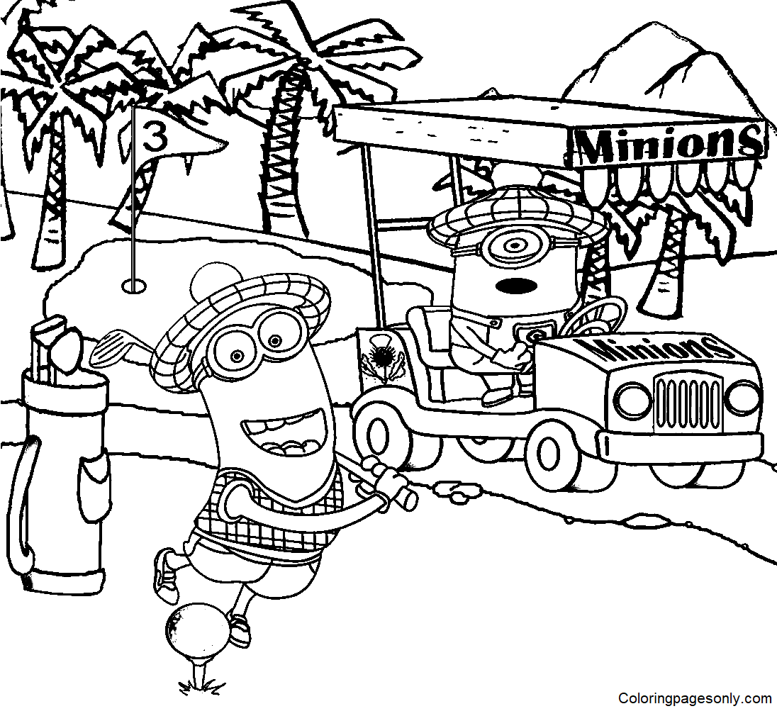 Golf coloring pages printable for free download