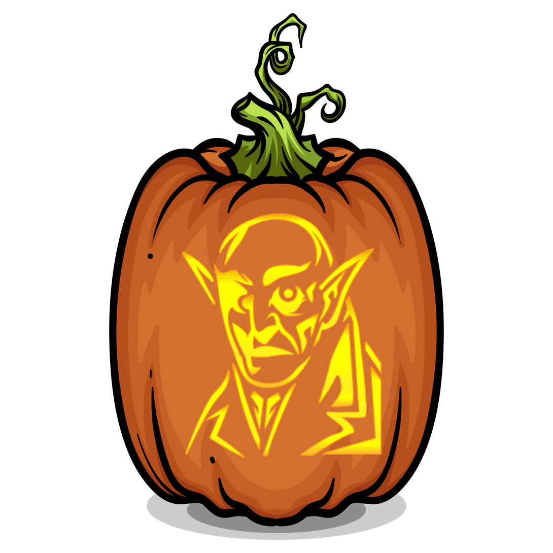 Dracula secrets pumpkin carving stencil