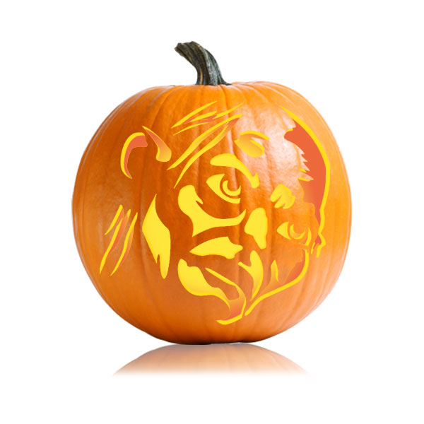 Gollum pumpkin stencil