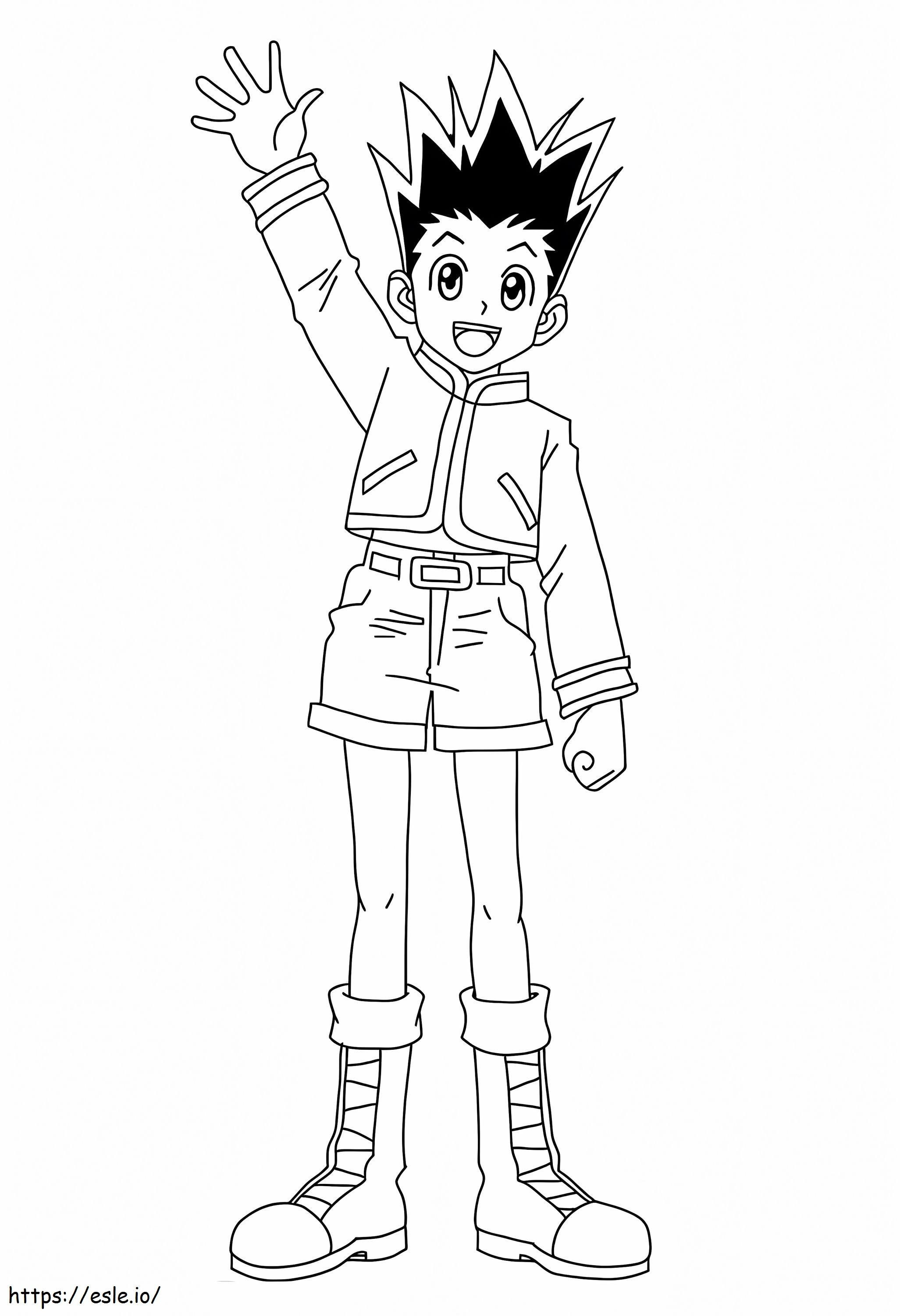 Gon from hunter x hunter coloring page