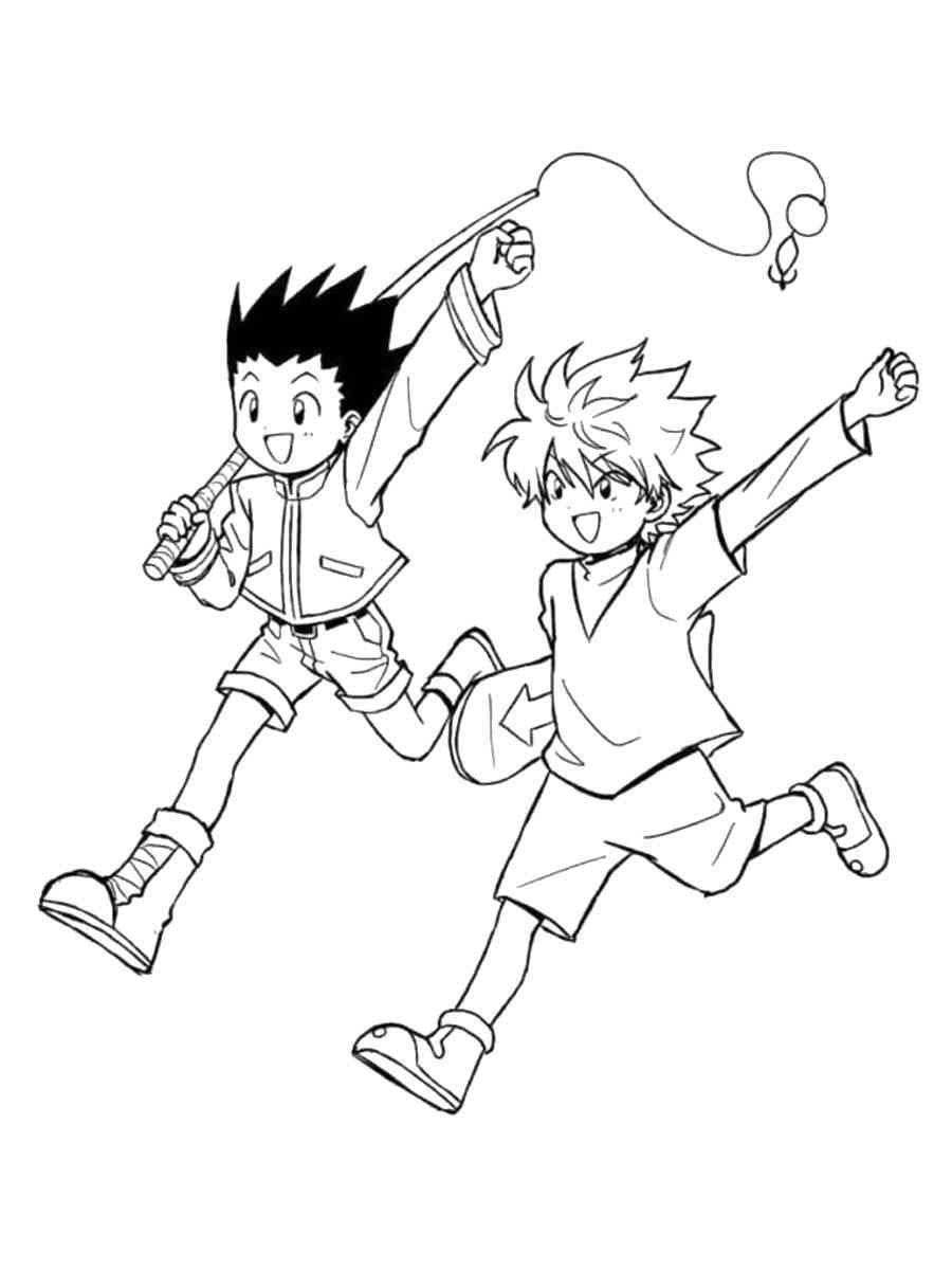 Hunter x hunter coloring pages hunter x hunter friendship art hunter anime