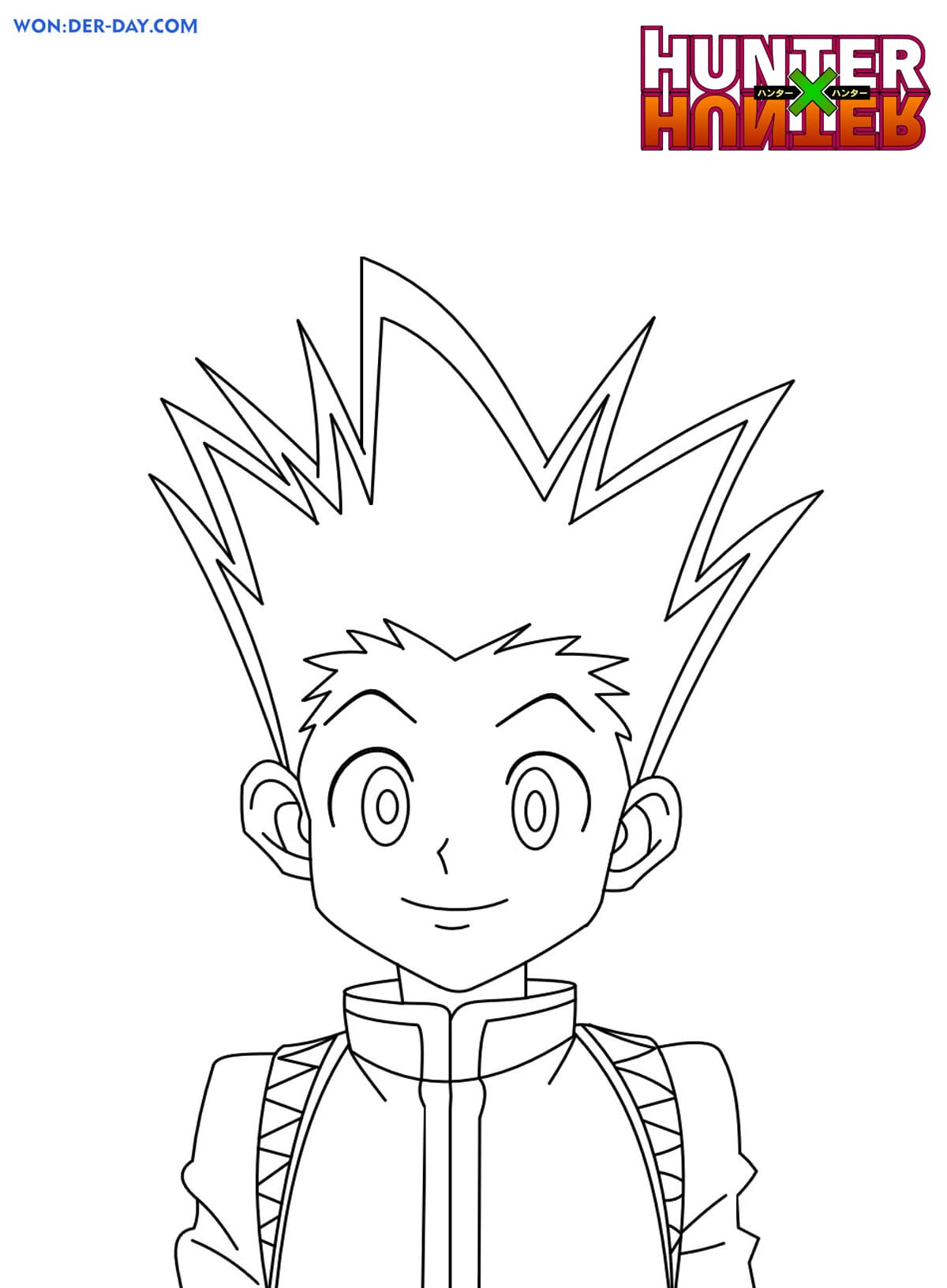 Coloring pages hunter x hunter print in a format wonder day â coloring pages for children and adults