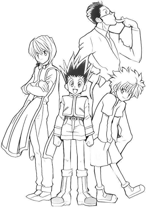 Killua zoldyck coloring pages printable for free download