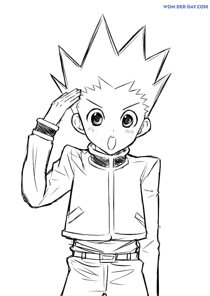 Gon coloring page