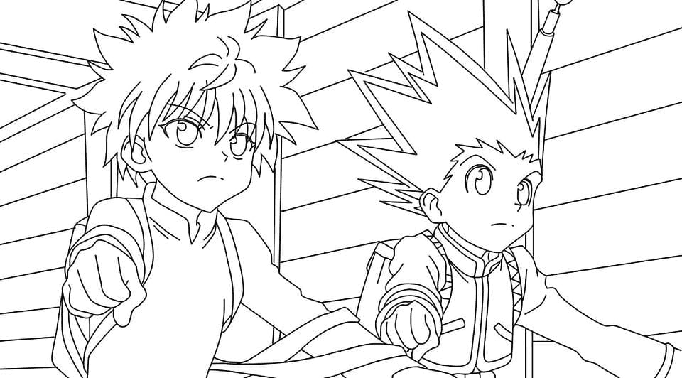 Killua and gon coloring pages pokemon coloring pages coloring pages pokemon coloring