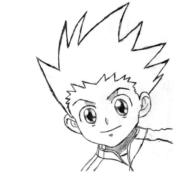 Cute gon freecss coloring page