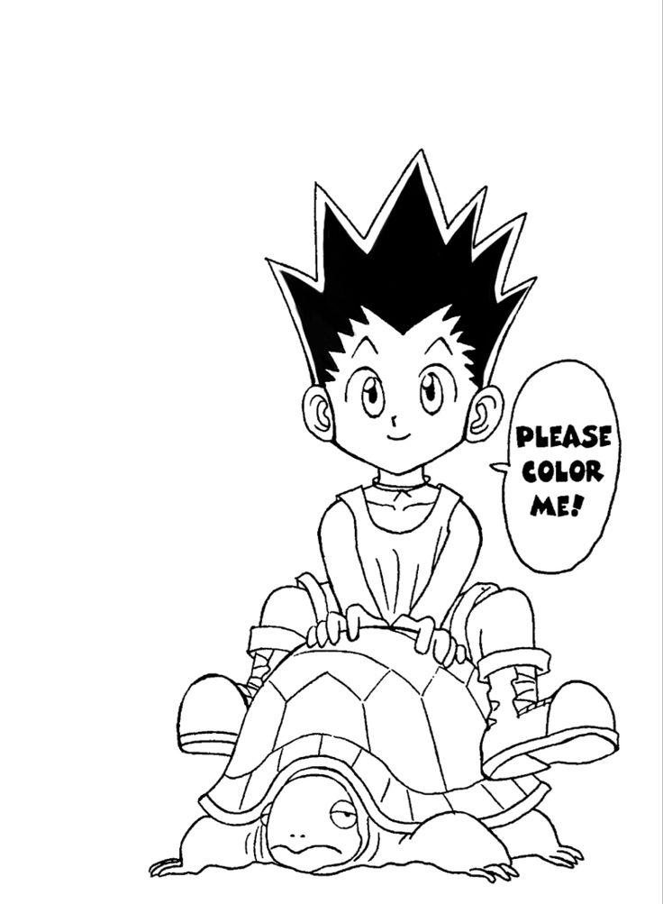 Gon coloring page coloring pages art reference color