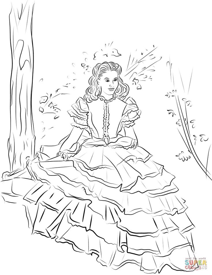 Gone with the wind color pages arte em pintura desenhos de anime arte