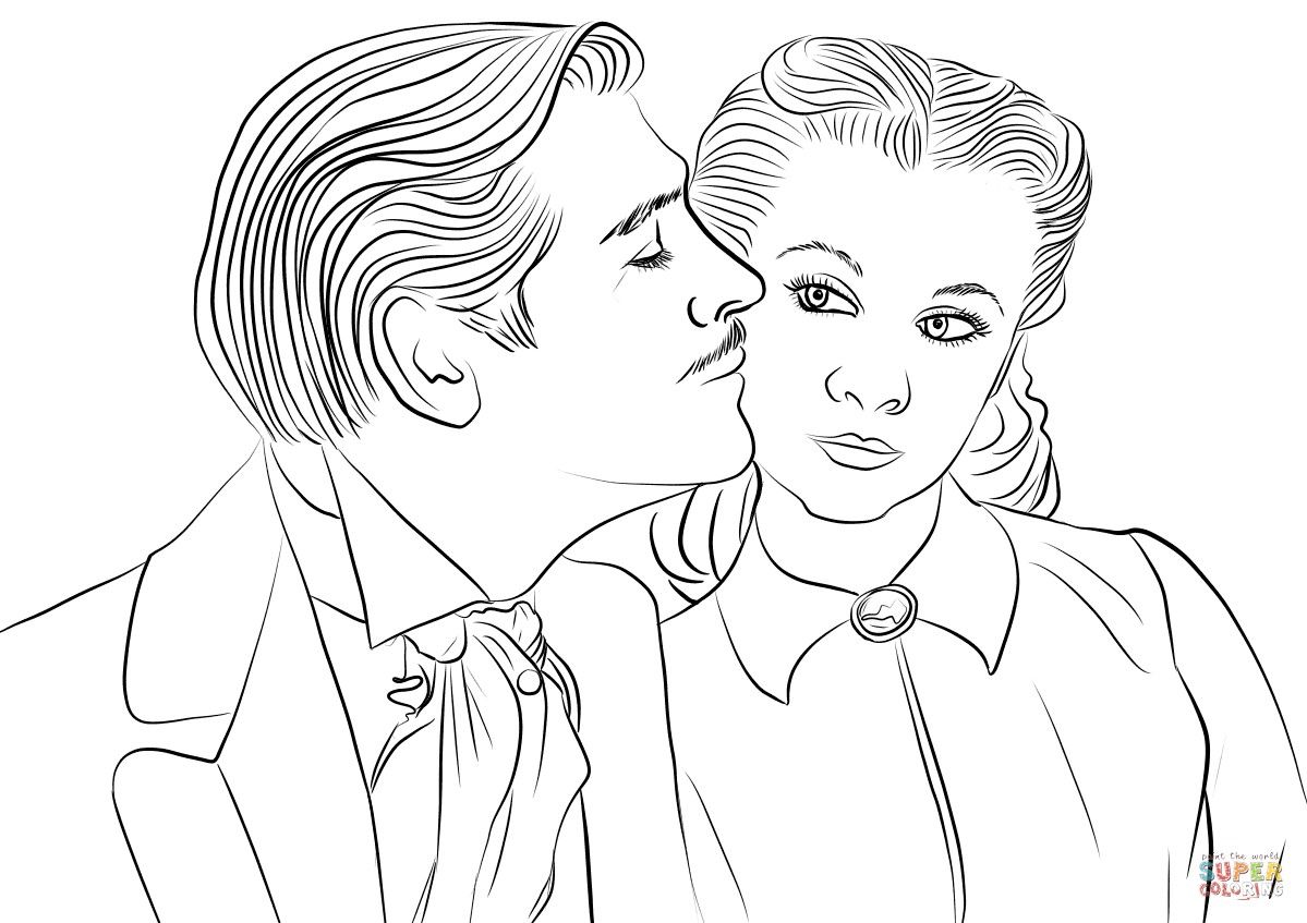 Gone with the wind color pages gone with the wind rhett butler coloring pages