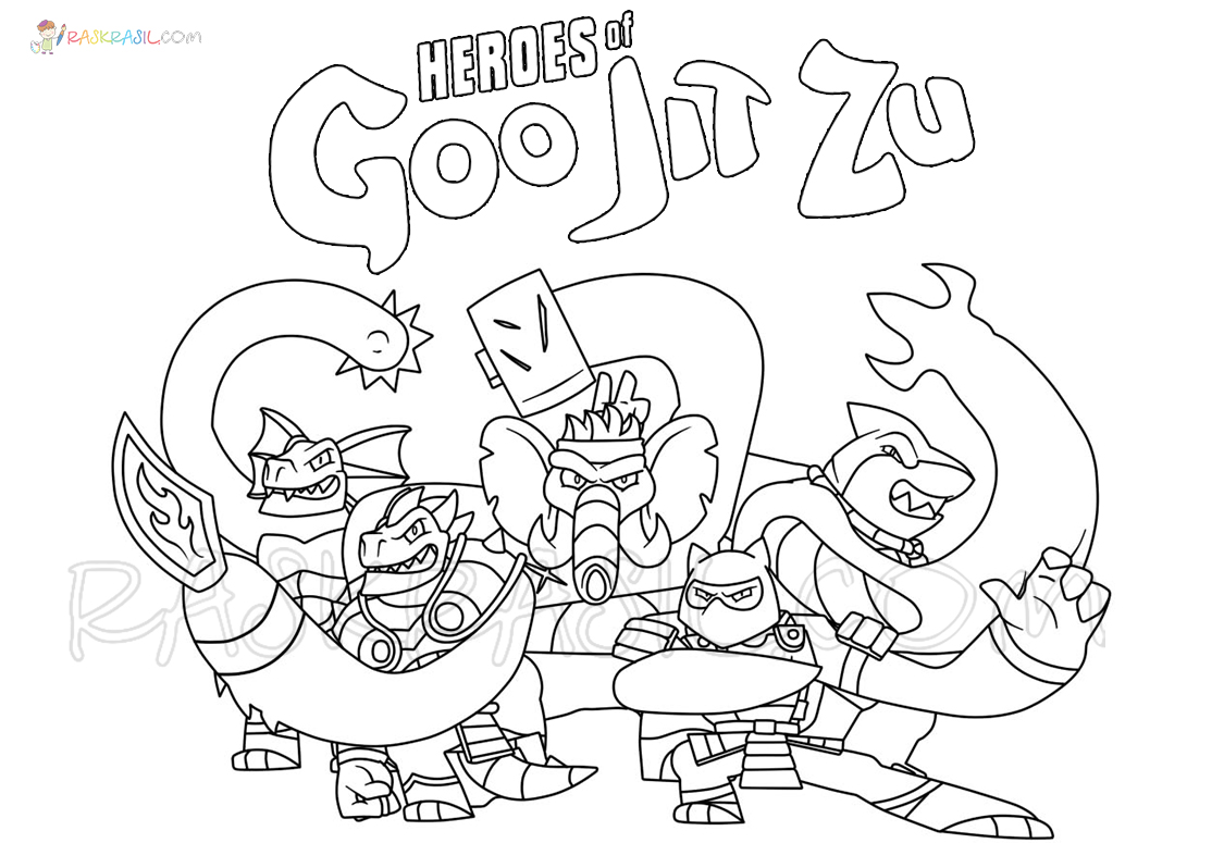 Goo jit zu coloring pages new pictures free printable