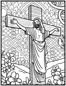 Good friday coloring pages mindfulness good friday coloring sheets by qetsy