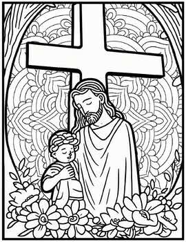 Good friday coloring pages mindfulness good friday coloring sheets by qetsy