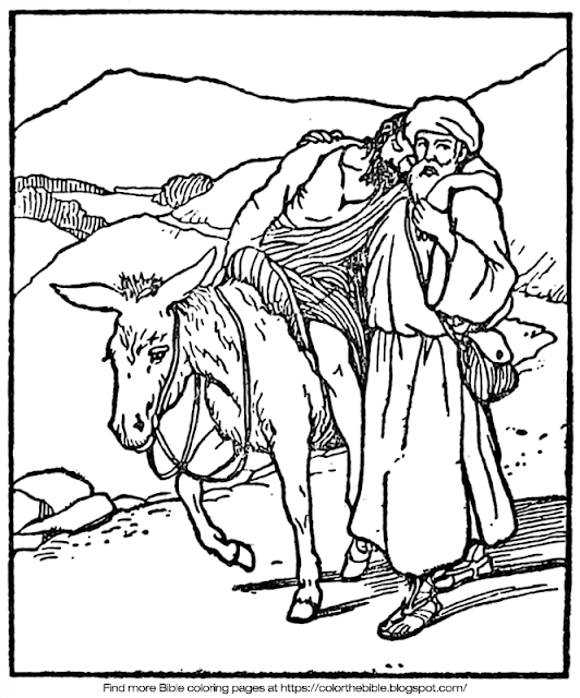 Color the bible another good samaritan coloring page