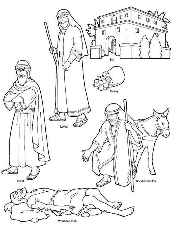Good samaritan coloring page