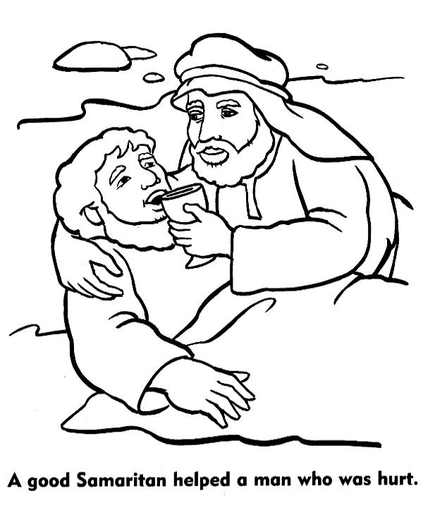 Samaritan bible coloring sheet