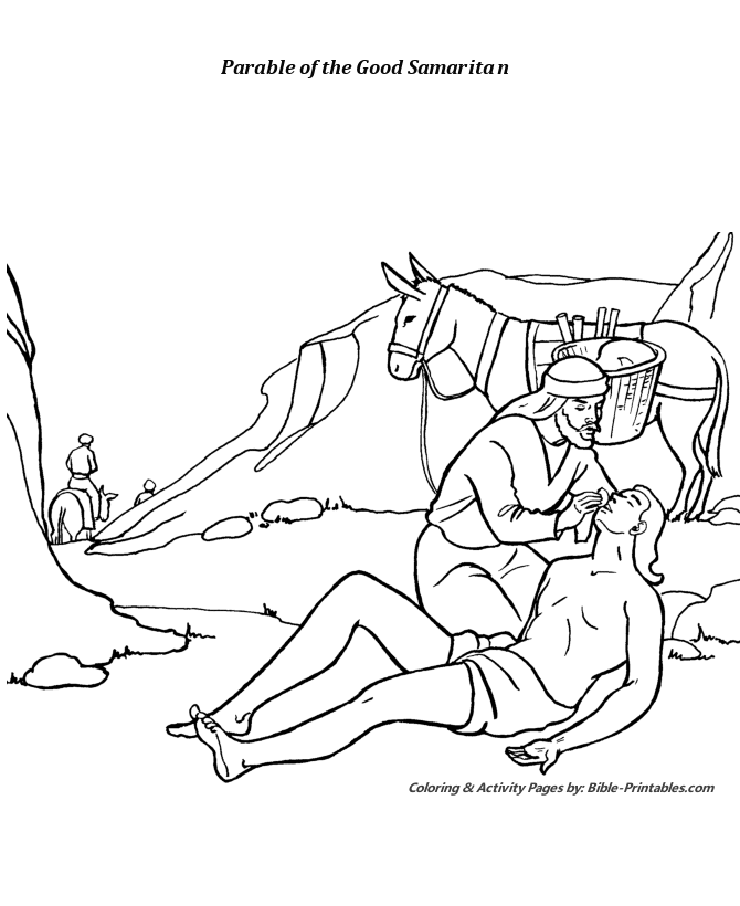The good samaritan coloring pages