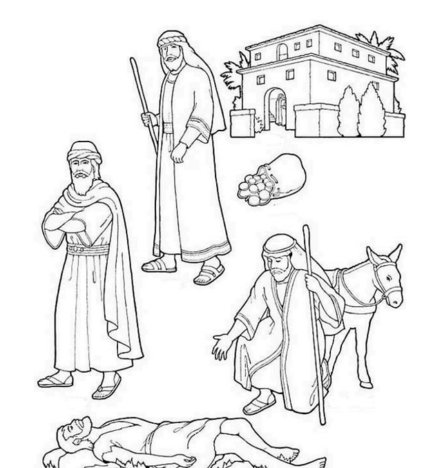 Colouring the story of the good samaritan