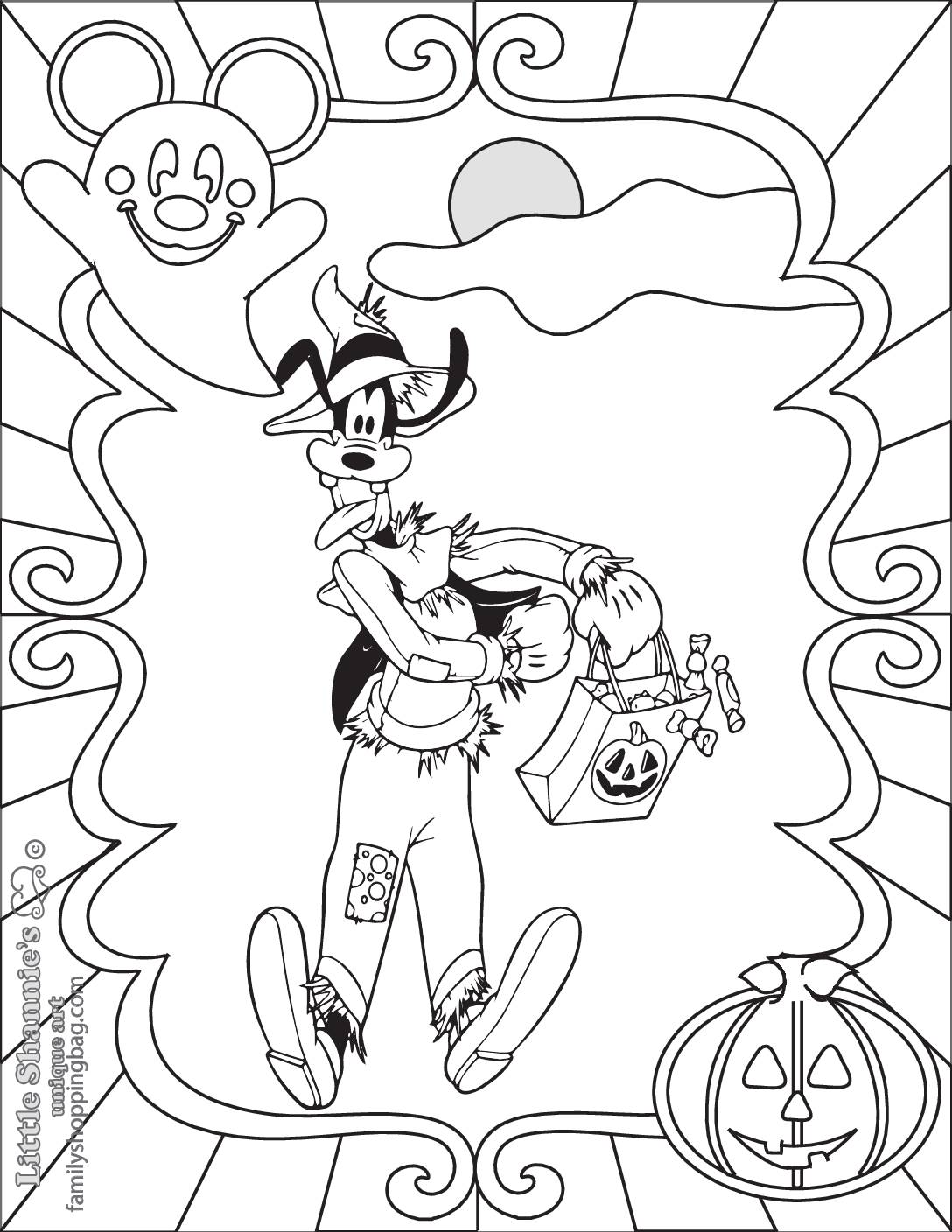 Coloring page mickey halloween