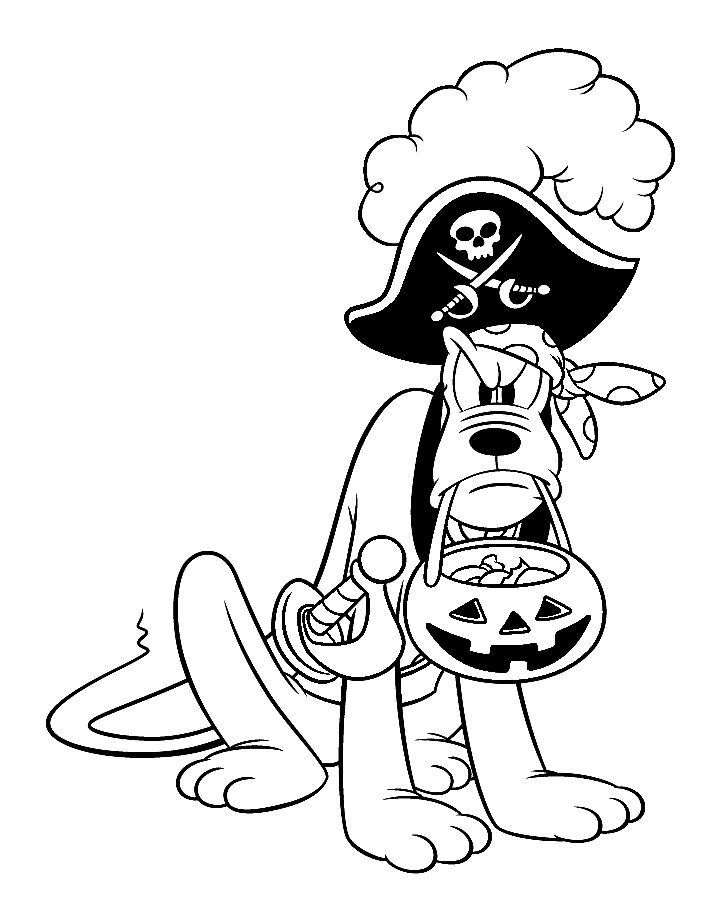 Disney halloween coloring pag