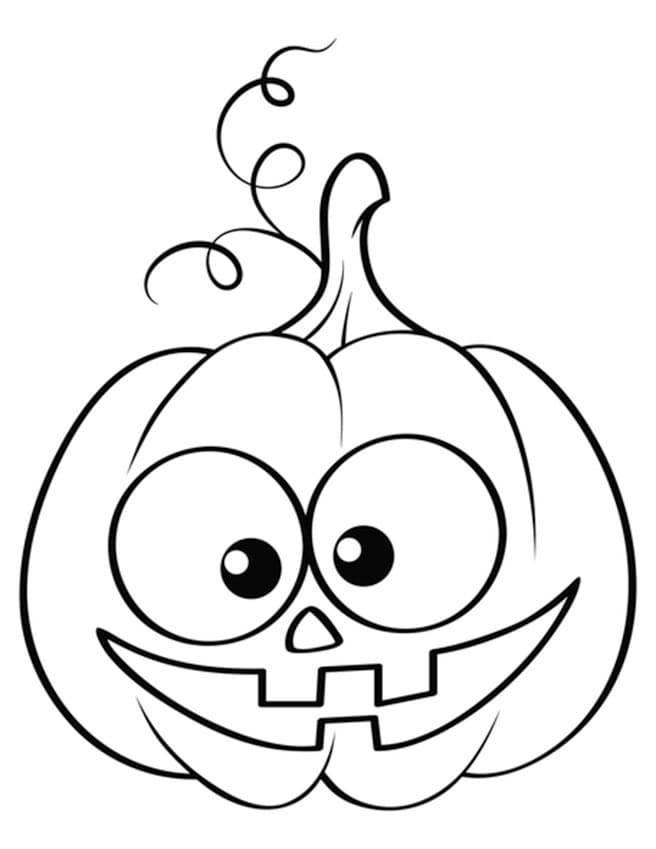 Funny jack o lantern coloring page