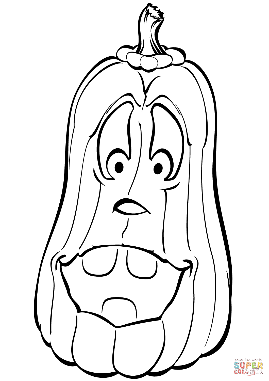 Goofy pumpkin coloring page free printable coloring pages