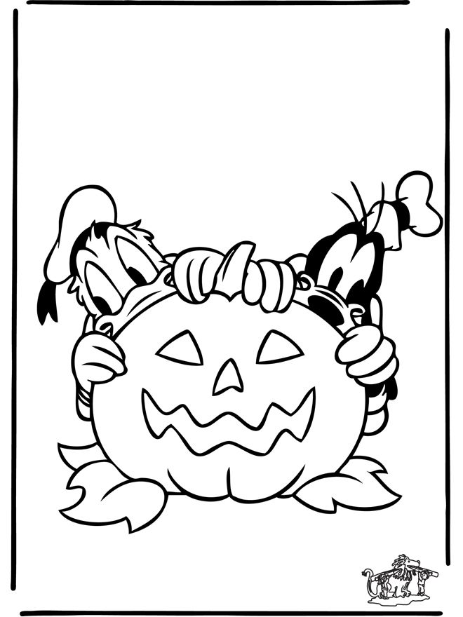 Donald duck and goofy coloring page halloween coloring pages cartoon coloring pages halloween coloring book
