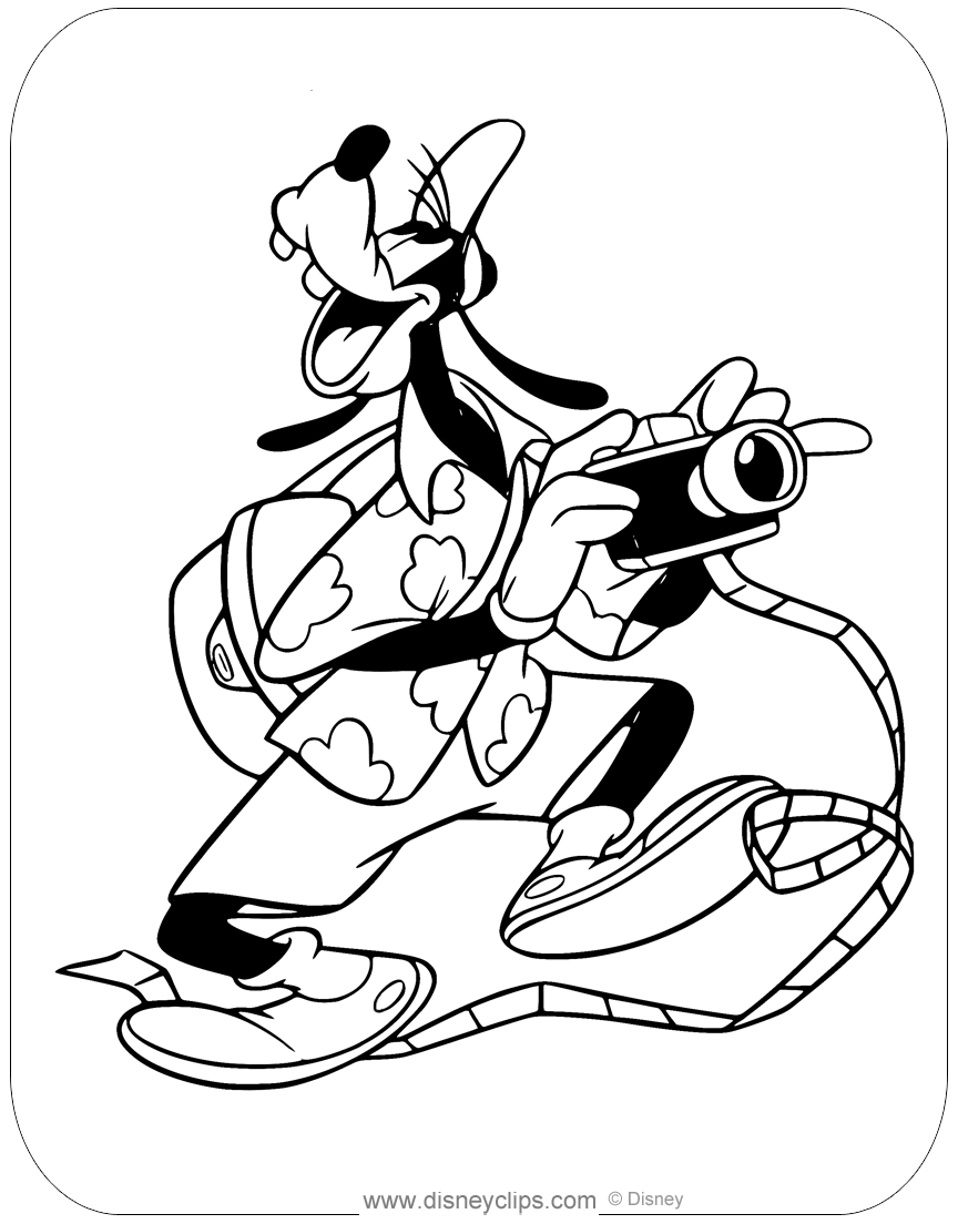 Free printable goofy coloring pages