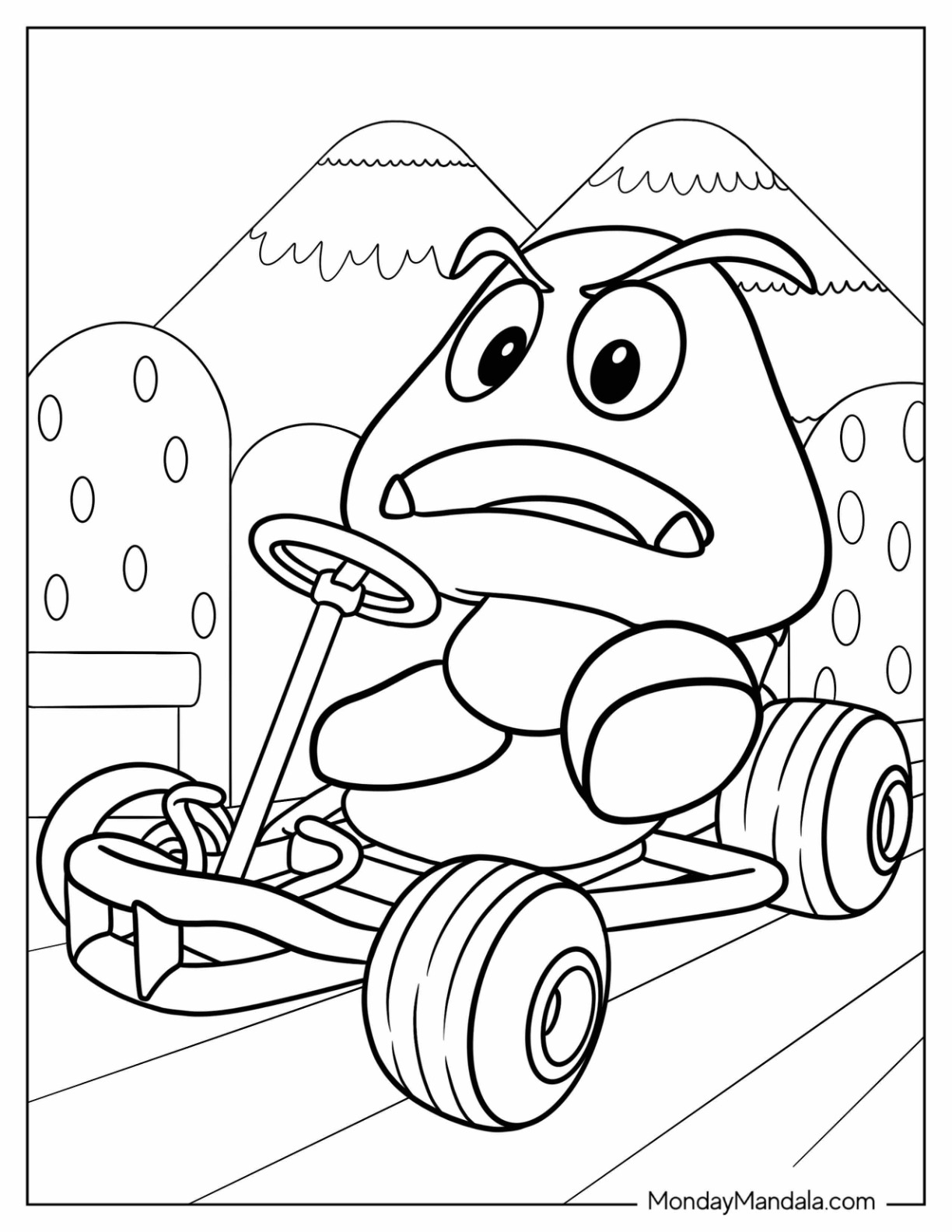 Goomba coloring pages free pdf printables