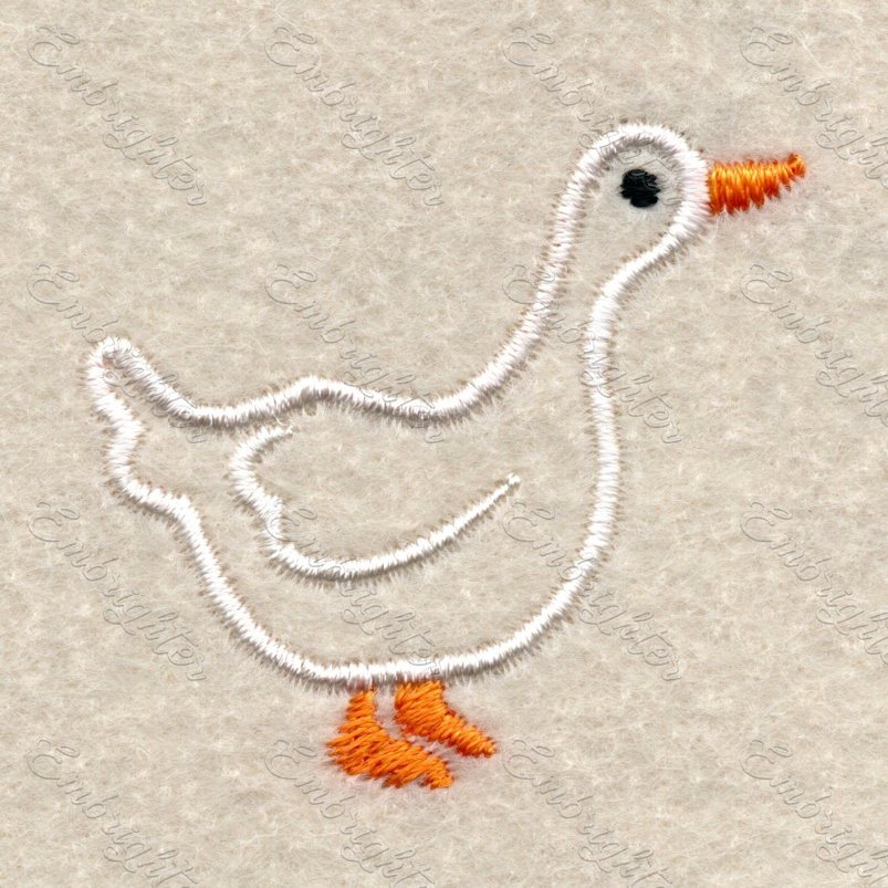 Two geese machine embroidery design set â