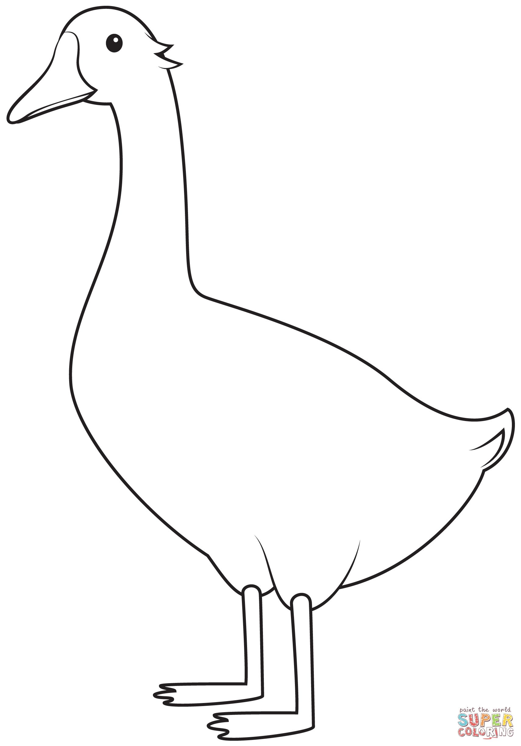 Goose coloring page free printable coloring pages