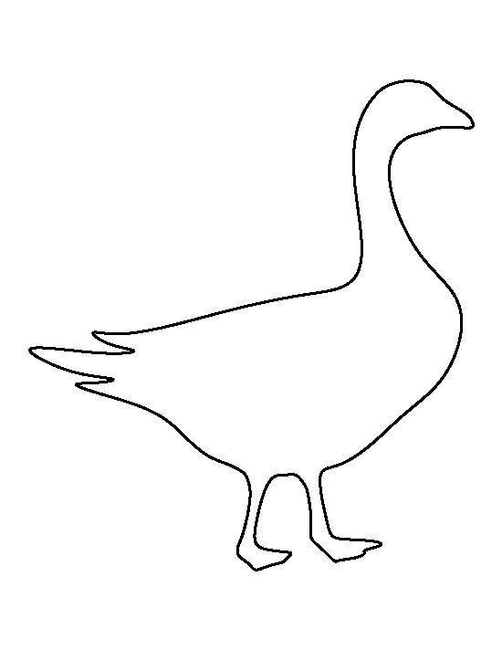 Printable goose template goose craft farm animal coloring pages wood craft patterns