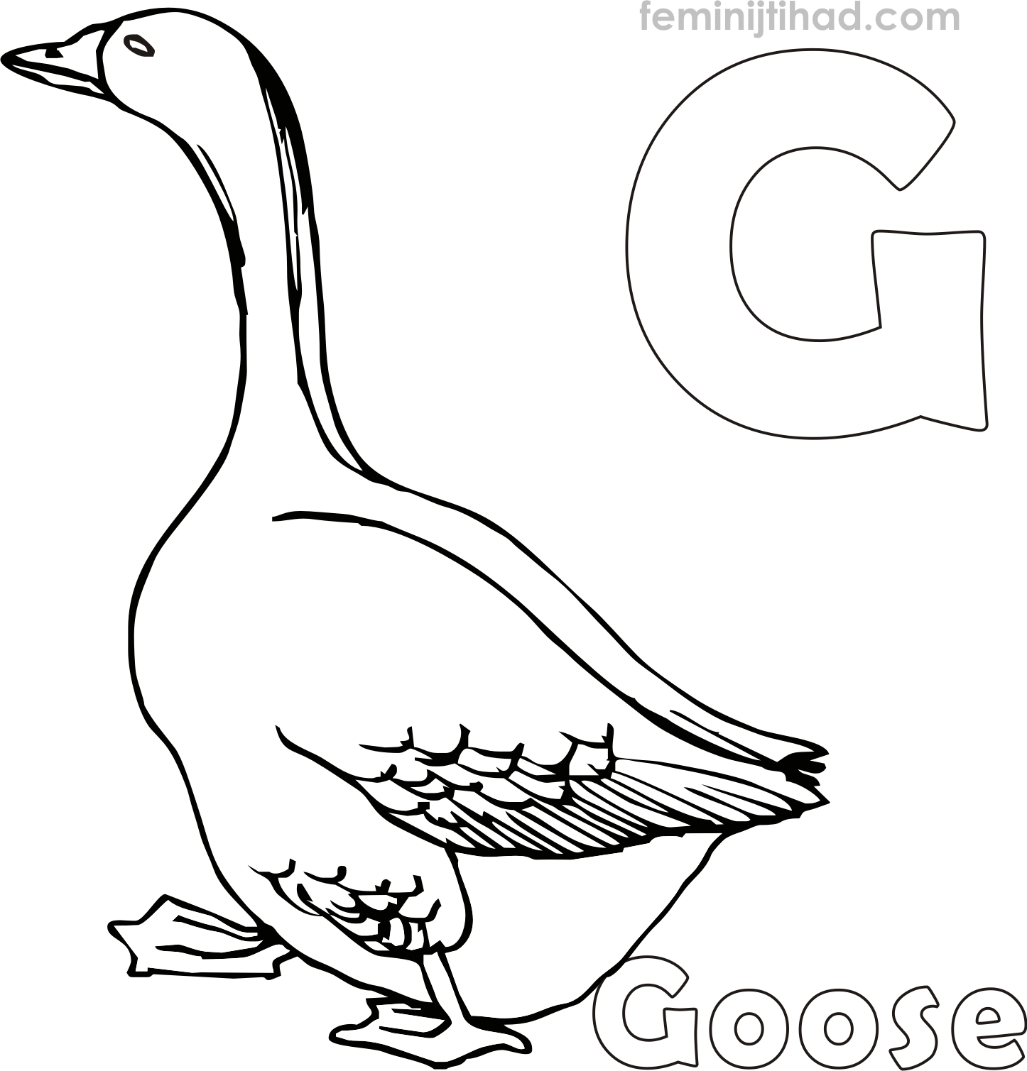 Goose coloring pages pdf