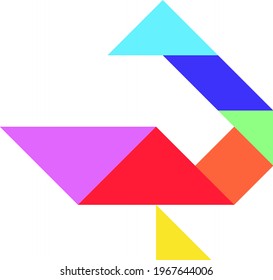 Color tangram puzzle bird duck goose àààààààààªàààà àààààààààààªààààà