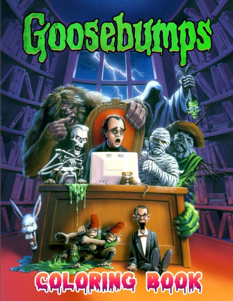 Goosebumps coloring book interesting coloring book suitable for all ages helping to reduce stress after studying for kids boys girls kymberly rock books