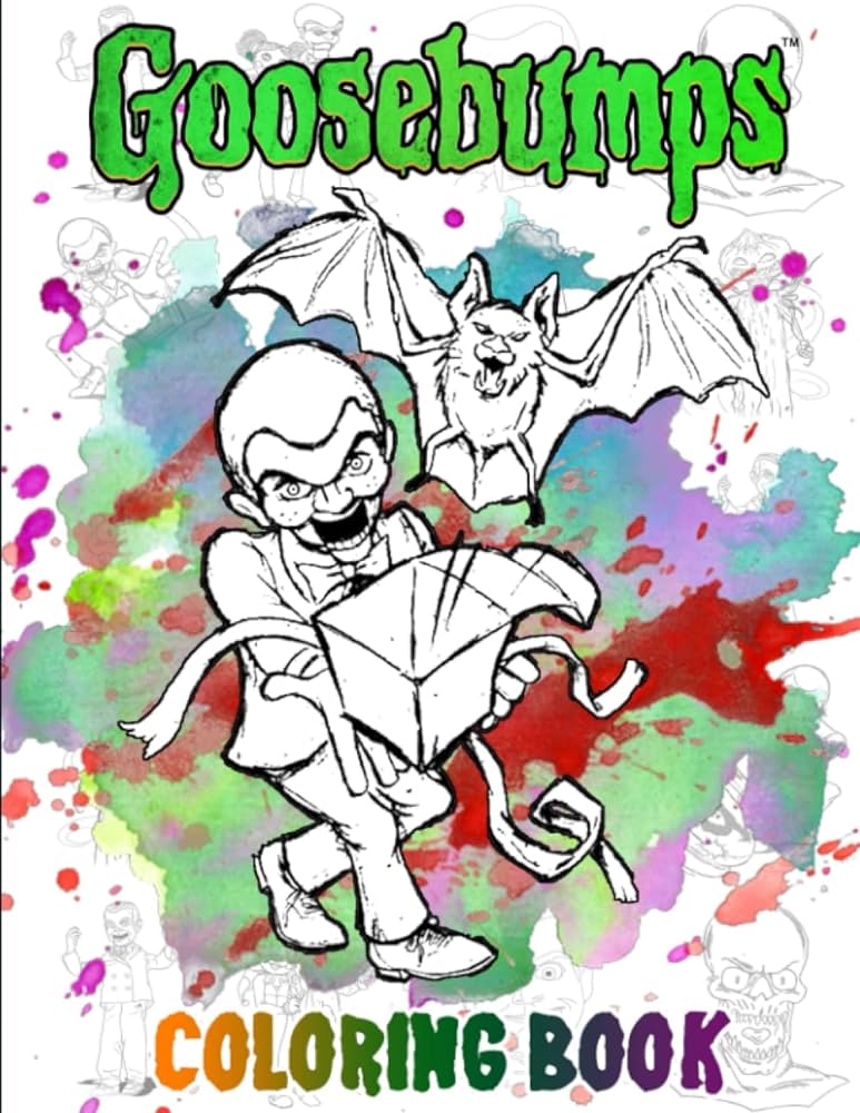 Goosebumps loring book goosebumps loring pages with awesome artistic illustrations for kids and adults nicky barrows books