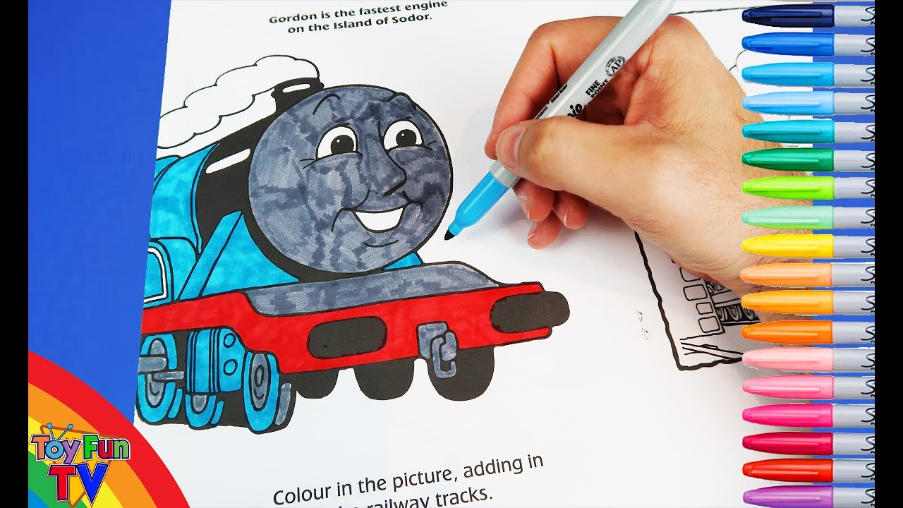 Thomas and friends coloring book gordon the tank engine colour episode